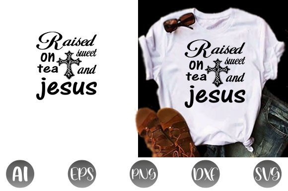 Christian Jesus Quote Design: Raised on Scripture and Truth for Everyday Faith