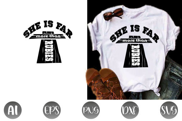 Christian Jesus Quote Design: She is Far and