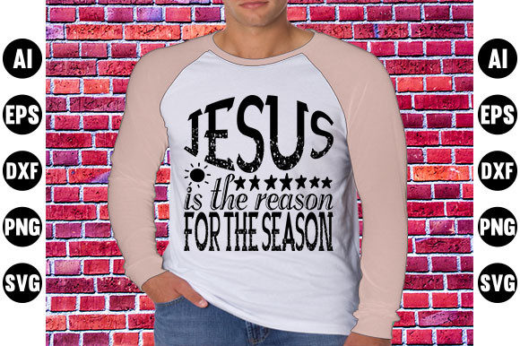 Christmas Quote Design: Jesus Is the Re – Crafting Meaningful Holiday Visuals