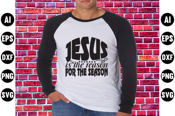Christmas Quote SVG Design: Jesus Is T