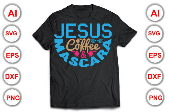 Makeup Bundle SVG Design and Jesus Coffee: Visual Branding Synergy